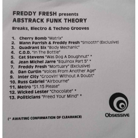 Freddy Fresh presents - Abstract Funk Theory featuring Cherry Bomb - Matrix / Mann Parrish & Freddie Fresh - Smooth / Quadrant S