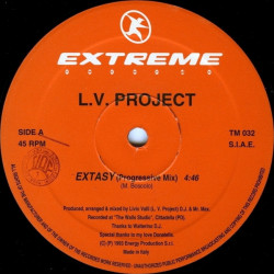 L.V Project - Extasy (Progressive Mix / Trance Mix) 12" Vinyl Record