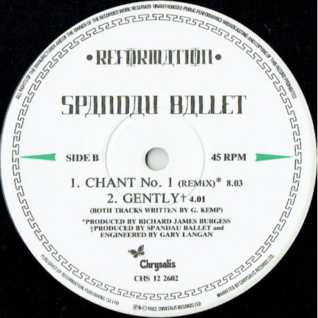 Spandau Ballet - Chant No 1 (I Dont Need This Pressure On) Richard James Burgess Remix / Instinction (Full Length Version)