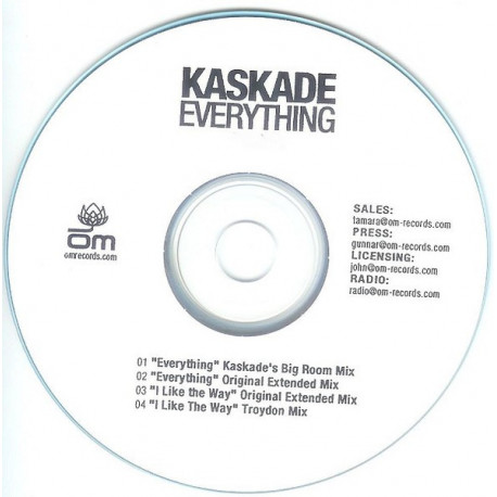 Kaskade - Everything (Kaskades Big Room mix / Original Extended mix ) / I Like The Way (Original Extended mix / Troydon mix) Pro