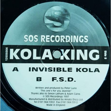 Kola King - Invisible Kola / FSD (12" Vinyl Record)