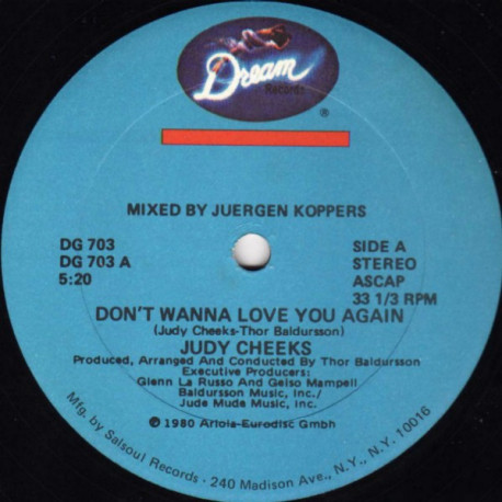 Judy Cheeks - Dont Wanna Love You Again / Whats Got Into You (12" Vinyl Record)