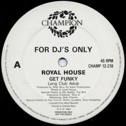 Royal House (Todd Terry) - Get Funky (Club Mix / Dub Mix / Clubadub) 12" Vinyl Promo