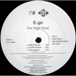 E 40 - One Night Stand (Explicit / Edited / Instrumental) / Gasoline (Explicit / Edited / Instrumental) Vinyl