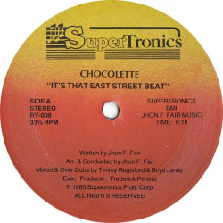 Chocolate - Its That East Street Beat (Vocal / Dub) 12" Vinyl Record Mixed By Timmy Regisford