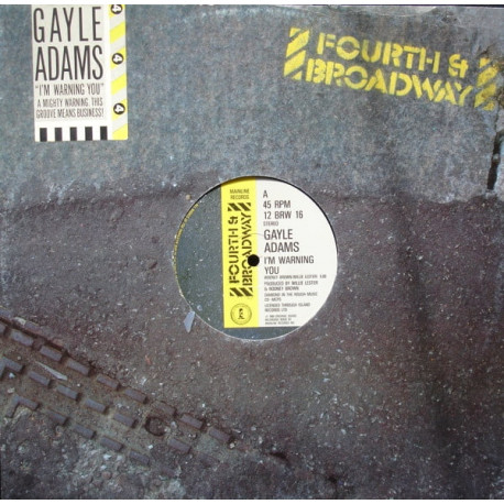 Gayle Adams - Im Warning You (Extended / Instrumental) 12" Vinyl Record