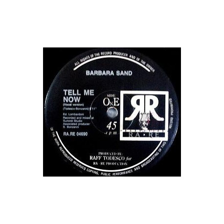 Barbara Sand - Tell Me Now (Vocal Version / Another Version) 12" Vinyl Record