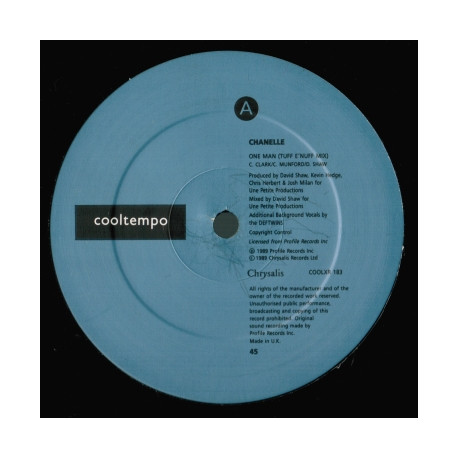 Chanelle - One Man (Tuff E Nuff Mix / Frankie Knuckles & David Morales One Mix / One Edit) 12" Vinyl Record