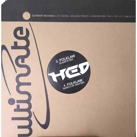 HED - Folklaw (Original / Sugafix Mix / Banco De haia Mix) / Cybersnake (12" Vinyl Record)