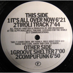 Jori Hulkkonen - Silk And Bullets (Groove Shelter / Compufunk / Its All Over Now / Tiroli Track) 12" Vinyl Promo