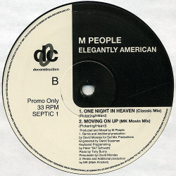 M People - One Night In Heaven (Club Mix / Classic Mix / Tunnel Mix) / Movin On Up (MK Mix) Vinyl