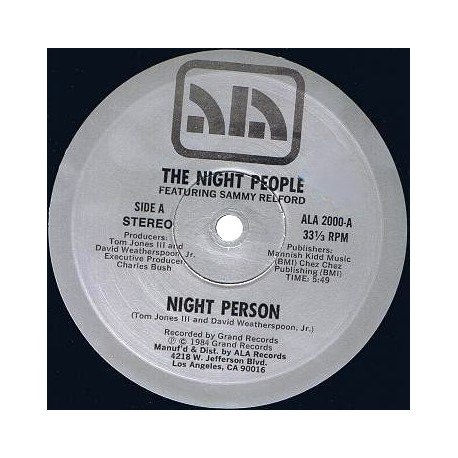 Night People Featuring  Sammy Relford - Night Persion (Original / Special Dance Mix) Still In Shrinkwrap
