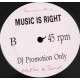 Musto & Bones - Music Is Right (Techno Mix / R&B Mix) 12" Vinyl Promo