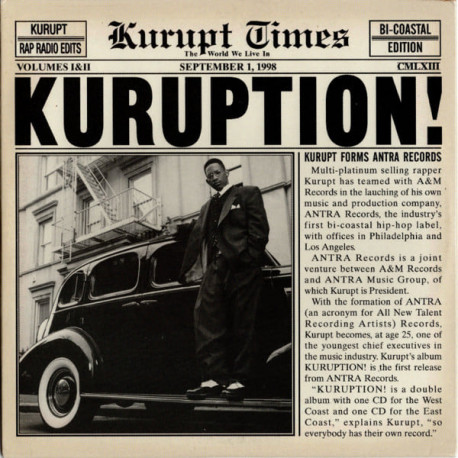 (CD) Kurupt - Rap Radio Edits (8 Tracks Clean Version) CD Promo
