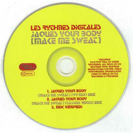 (CD) Les Rythmes Digitales - Jack Your Body (99 Mix Edit / Cassius Remix Edit) / MCD Vendredi CD Promo