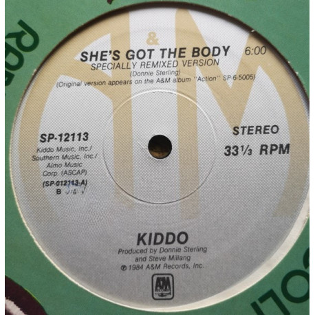 Kiddo - Shes Got The Body (Special remix / Instrumental) 12" Vinyl Record Still In Shrinkwrap