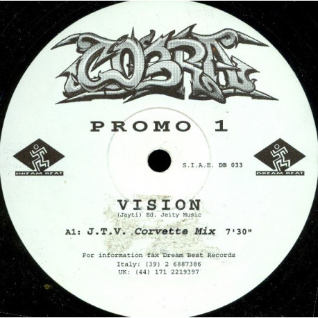 Cobra - Vision (7 Joe T Vannelli Mixes) 2x12" Vinyl Promo (Doublepack) Still In Shrinkwrap