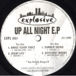 Mainline 451 - Dance Floor Vibes / Different Moods / Fatso - Night Life / Summer Swing  (12" Vinyl Up All Night EP)