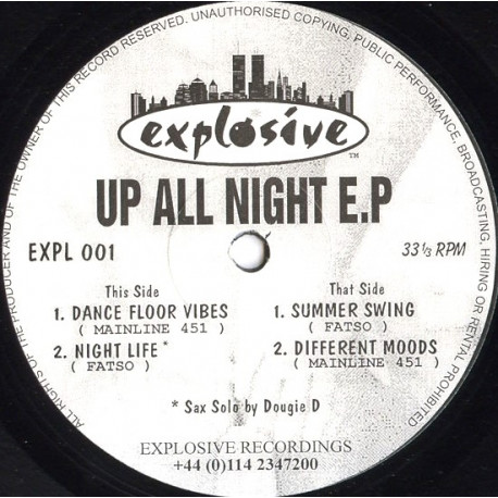 Mainline 451 - Dance Floor Vibes / Different Moods / Fatso - Night Life / Summer Swing  (12" Vinyl Up All Night EP)