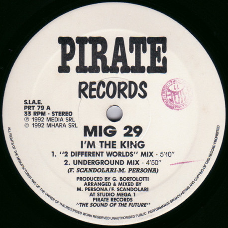 Mig 29 - Im The King (Hit It Mix / Royal Piano Version / Different Worlds Mix / Underground Mix) 12" Vinyl Record
