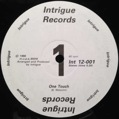 Intrigue - One Touch / Touch Down (12" Vinyl Record) Looks Unplayed