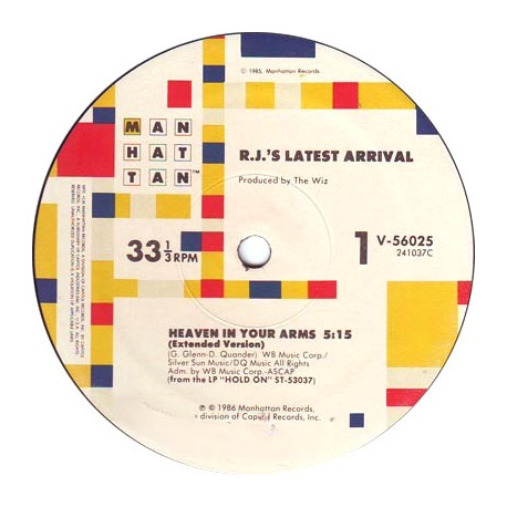 RJs Latest Arrival - Heaven In Your Arms (Extended / Instrumental / Radio Edit) 12" Vinyl Still In Shrinkwrap