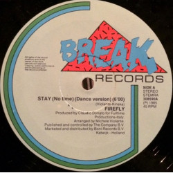Firefly - Stay (Dance Version / Intrumental) / Feel Allright (12" Vinyl Record)