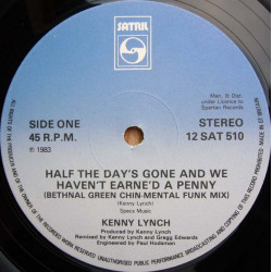 Kenny Lynch - Half The Days Gone (Bethnal Green Chin-Mental Funk Mix) / Another Groovy Saturday Night (Super Rare 12")