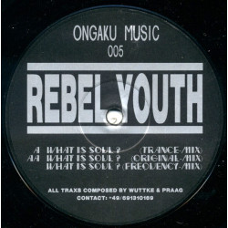 Rebel Youth - What Is Soul (Trance Mix / Original Mix / Frequency Mix) 12" Vinyl Record