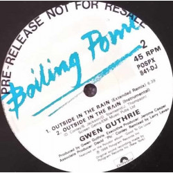 Gwen Guthrie - Outside In The Rain (Larry Levan Extended Remix / Larry Levan Inst) / Good to go lover (LP Version) Promo Vinyl