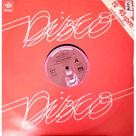 Phyllis Hyman - Living Inside Your Love / Loving You Losing You (Disco Mixes) 12" Vinyl Record