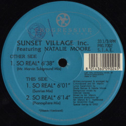 Sunset Village Inc Featuring Natalie Moore - So Real (Mr Marvin Subground Mix / Sunrise Mix / Pianosphere Mix)