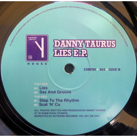 Danny Taurus - Lies / Sex And Groove / Step To The Rhythm / Scat N Co (12" Vinyl Record)