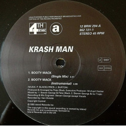 Krash Man - Booty Mack (Single Mix / Instrumental / Doobeeass Mix) / Something For The Players To Roll On