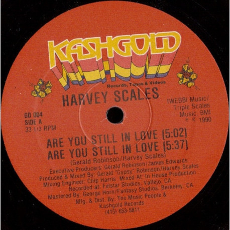 Harvey Scales - Are You Still In Love (4 Original Mixes) 12" Vinyl Record