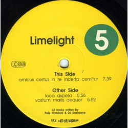 Limelight - Amicus Certus In Re Incerta Cernitur / Loca Aspera / Vasturn Maris Aequor (12" Vinyl)