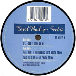 Carol Bailey - Feel It (MK Dub / Aquarius Tuff Disco Mix / Alex Party Mix) 12" Vinyl