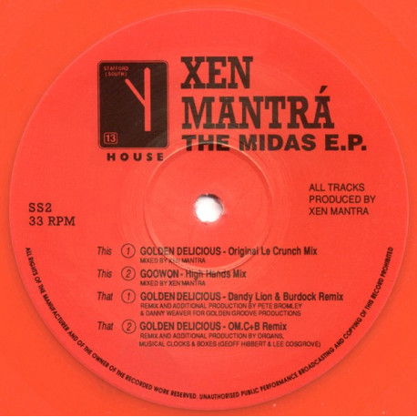 Xen Mantra Midas EP - Golden Delicious (Original / Dandy Lion & Burdock Remix / OM. C+B Remix) / Goowon (High Hands Mix)