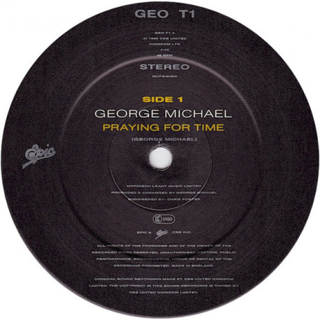 George Michael - Praying For Time / If You Were My Woman (12" Vinyl Record)