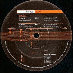 The Egg - Bend (Egg Remix / Brazilia Remix / JT Striplight Mix / Blood & Gotts Pickled Egg Remix) 12" Vinyl