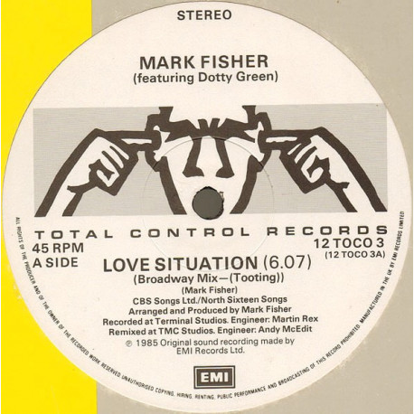 Mark Fisher - Love Situation (Broadway Mix / Dub) 12" Vinyl Record