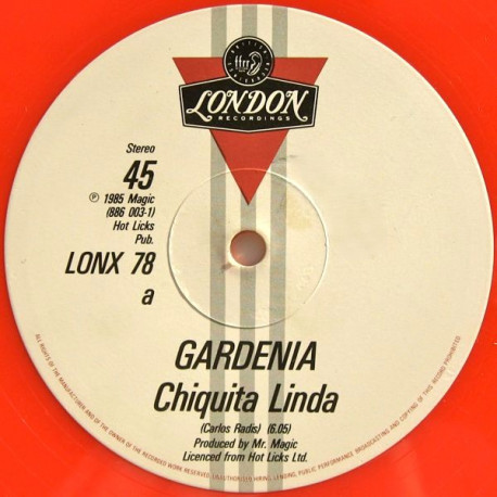 Gardenia - Chiquita Linda (Extended / Instrumental) 12" Red Vinyl