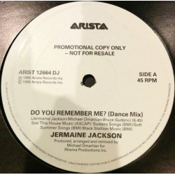 Jermaine Jackson - Do You Remember Me (Dance Mix / 7" Mix) / Voices In The Dark (12" Vinyl Promo)