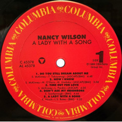 Nancy Wilson - A Lady With A Song LP (10 Tracks) Dont Ask My Neighbours / Melody Is You / Time Out For Love