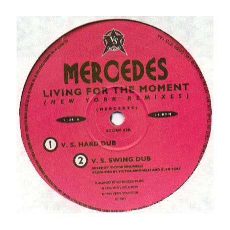 Mercedes - Living For The Moment (Victor Simonelli Club Mix / Hard Dub / Swing Dub) N Y Remixes