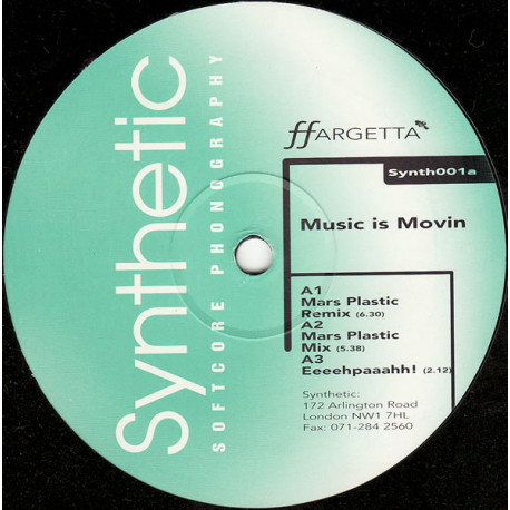 Fargetta - Music Is Movin (Mars Plastic Remix / Mars Plastic Mix / Bam Bam Tribal Mix / New City Mix / Bonusppella)