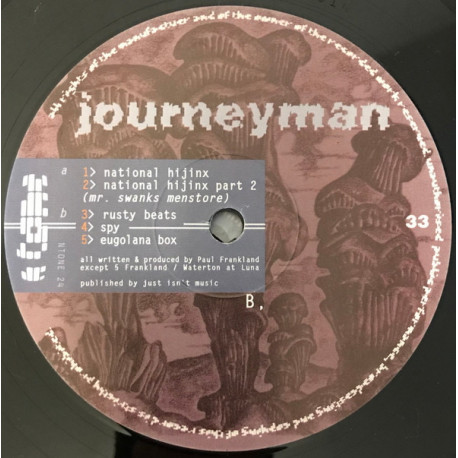 Journeyman  - National Hijinx (2 x Vinyl) 12 Tracks Inc Sloath / Sonny / Biscuits / Rusty Beats / Spy (2LP In Plain Cover)