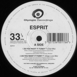 Esprit - Do You Want It Funky (Club Mix / Deep Love Mix / Whole Fruit Dub / 5th Circuit Club Dub) 12" Vinyl