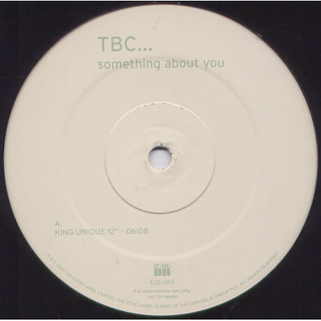 TBC - Something About You (2 King Unique Mixes) Vinyl Promo