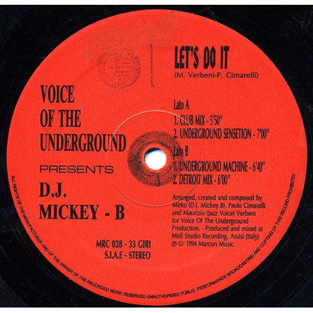 Voice Of The Underground - Lets Do It (Club Mix / Underground Sensation / Underground Machine / Detroit Mix)